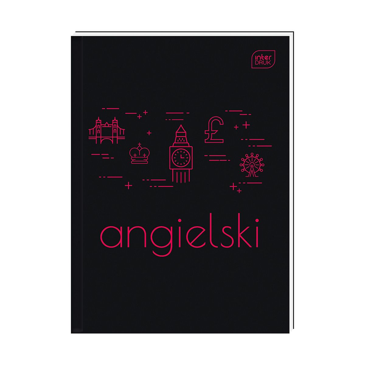 Brulion ANGIELSKI A5 80k. 70g krata Interdruk