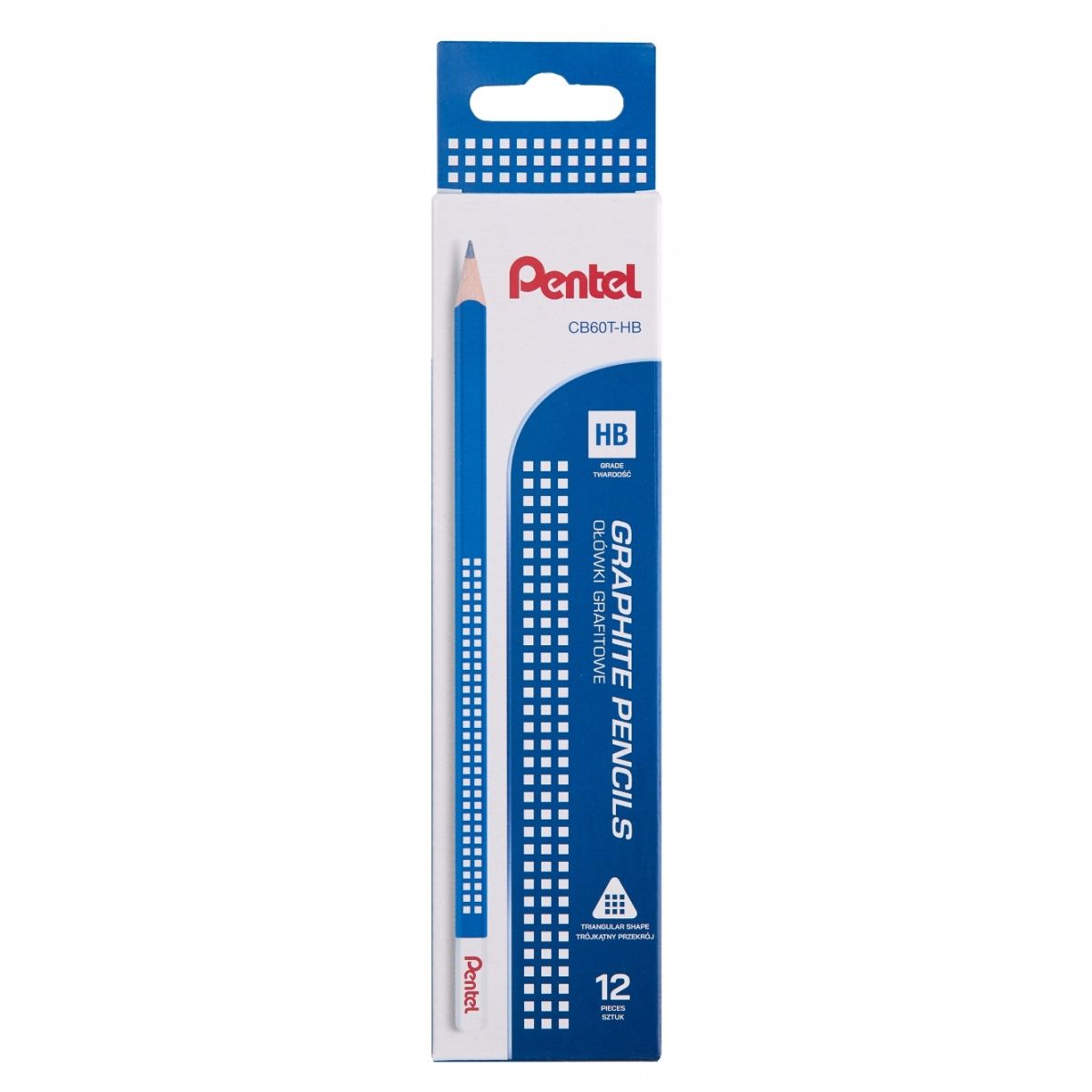 Ołówek trójkątny drewniany HB Pentel (CB60T-HB)