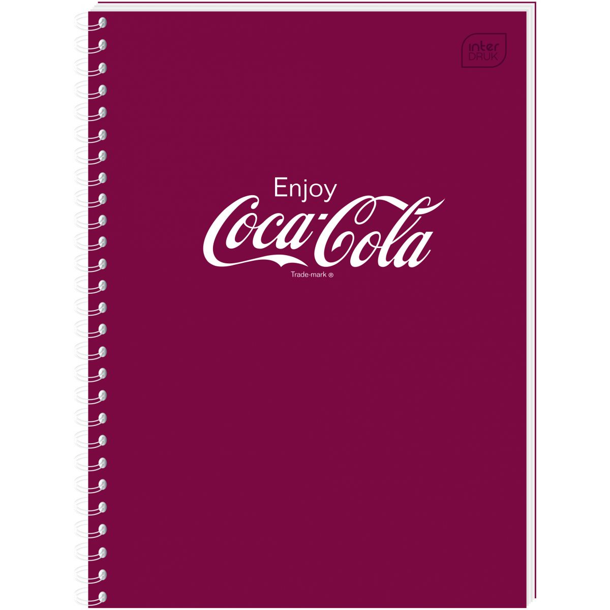Kołozeszyt (kołonotatnik) COCA COLA SOFT TOUCH A6 80k. 70g krata Interdruk