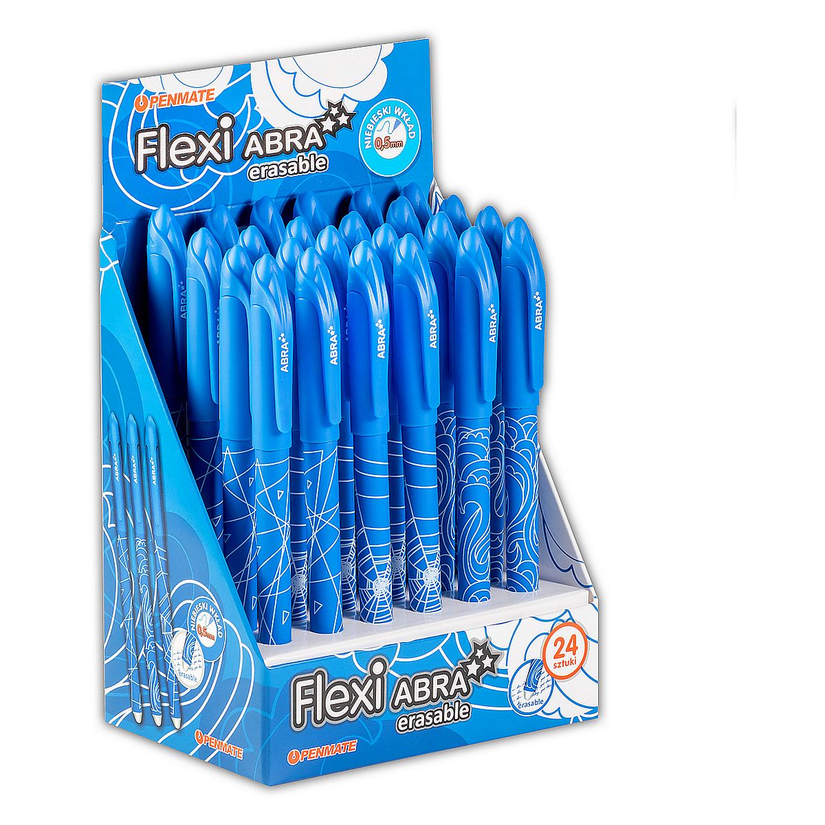 Długopis wymazywalny Flexi Abra RUBBER niebieski 0,5mm Penmate (TT7892)