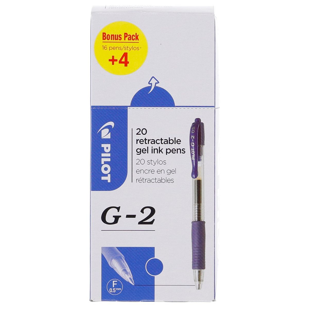 Długopis żelowy Pilot G2 niebieski 0,5mm (PIBLG2-L-BOX-20)