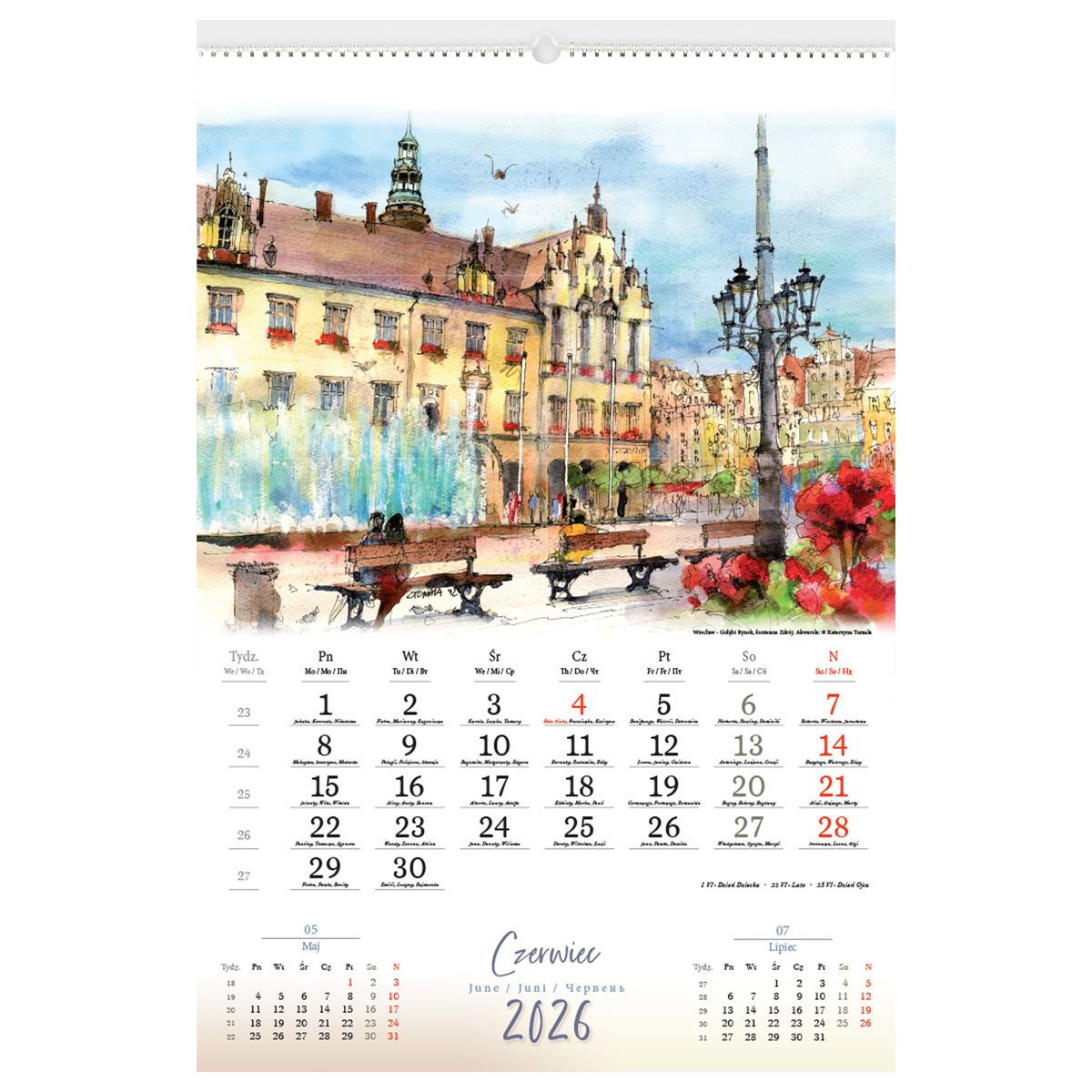 Kalendarz ścienny (401000) k:2915-377 13-planszowe 320mm x 470mm Lucrum (RW06)