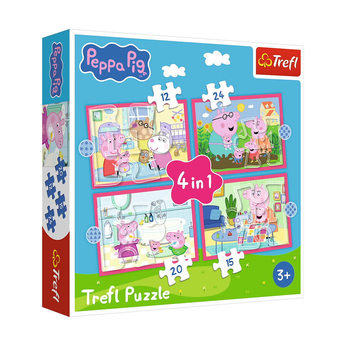 Puzzle Peppa uwielbia przygody 4w1 el. Trefl (34672)