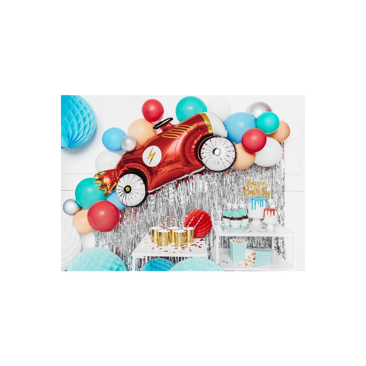 Balon gumowy Partydeco pastelowe czerwony 260mm (ECO26P-007-10)