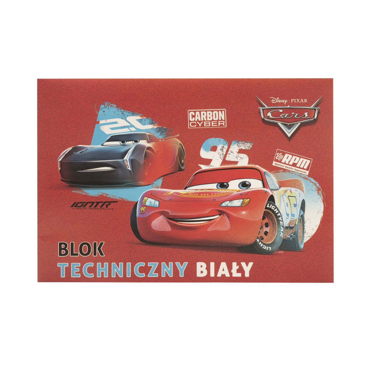 Blok techniczny Beniamin Cars A4 biały 170g 20k [mm:] 295x210