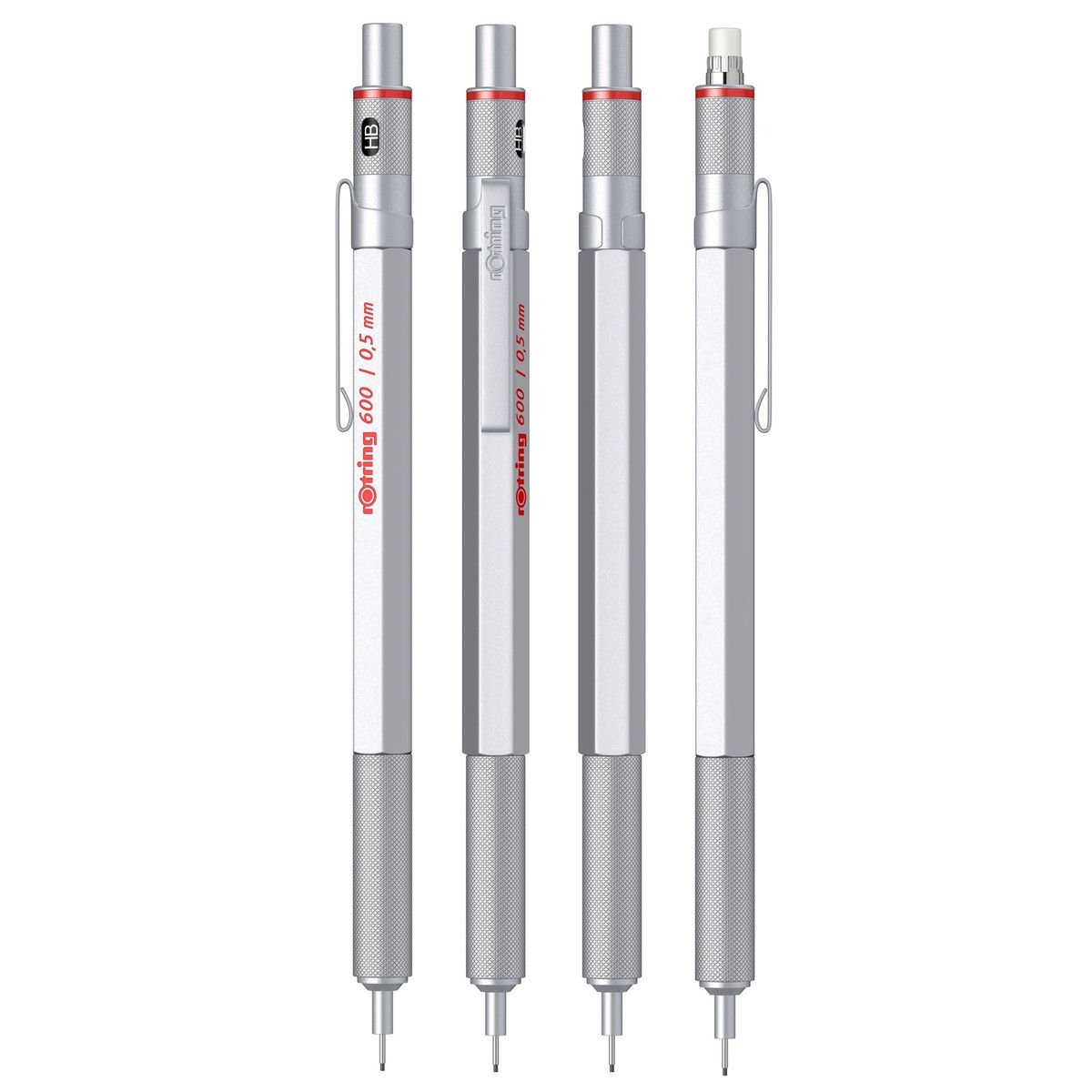 Ołówek automatyczny Rotring 600 srebrny 0,5mm (1904445)