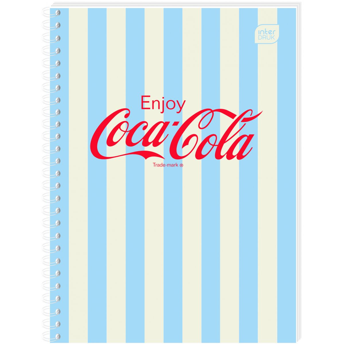 Kołozeszyt (kołonotatnik) COCA COLA SOFT TOUCH A6 80k. 70g krata Interdruk