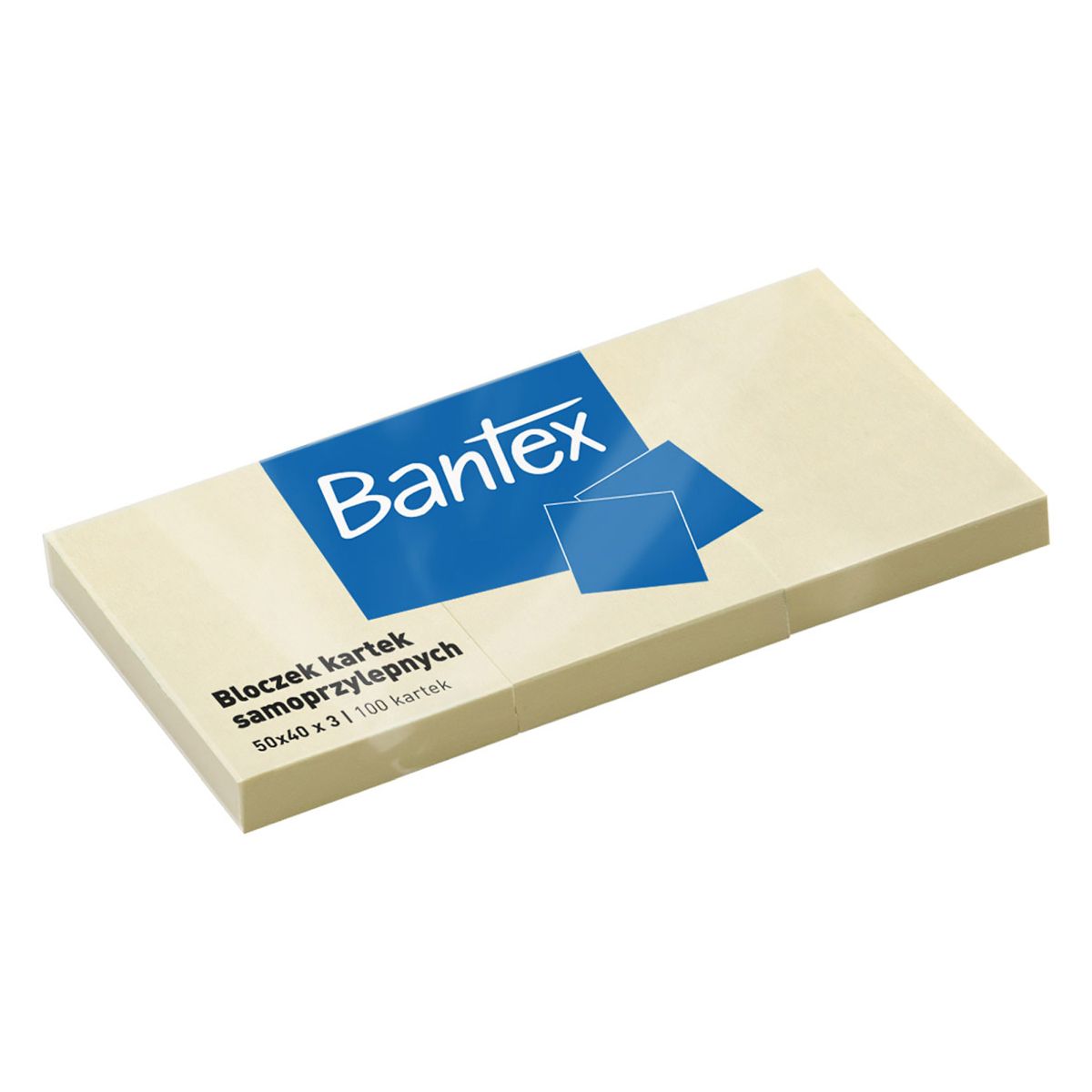 Notes samoprzylepny (karteczki) Bantex żółty 100k [mm:] 50x40 (400086386)