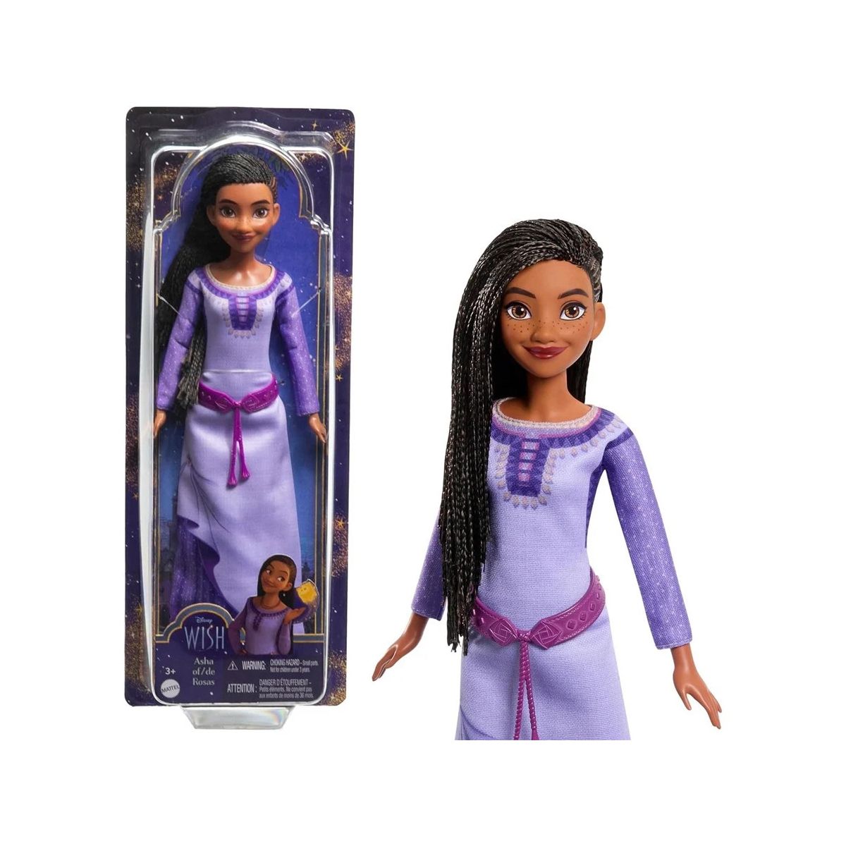 Lalka Mattel Disney Princess Życzenie Asha z Rosas (HPX23)