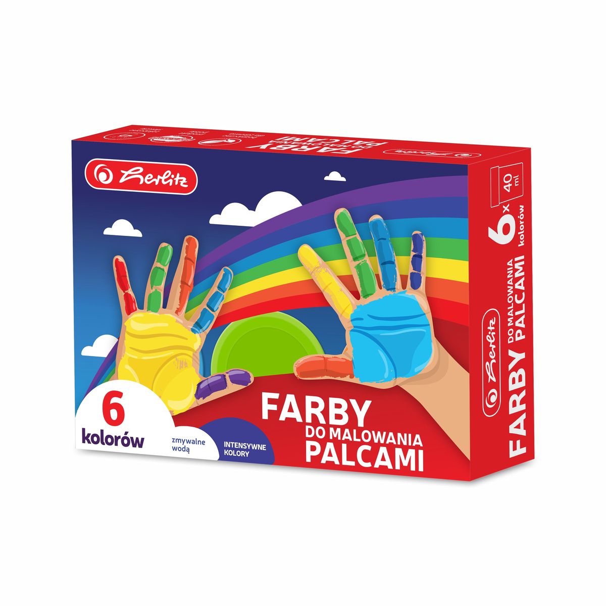 Farba do malowania palcami Herlitz 9575648 40ml 6 kolor. (300022811)