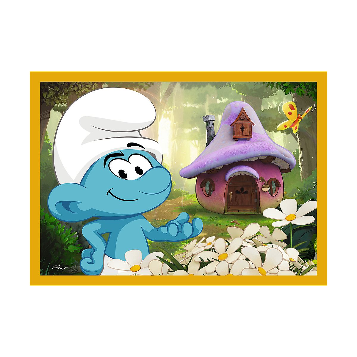 Puzzle Życie w Wiosce Smerfów 4w1 el. Trefl (34664)