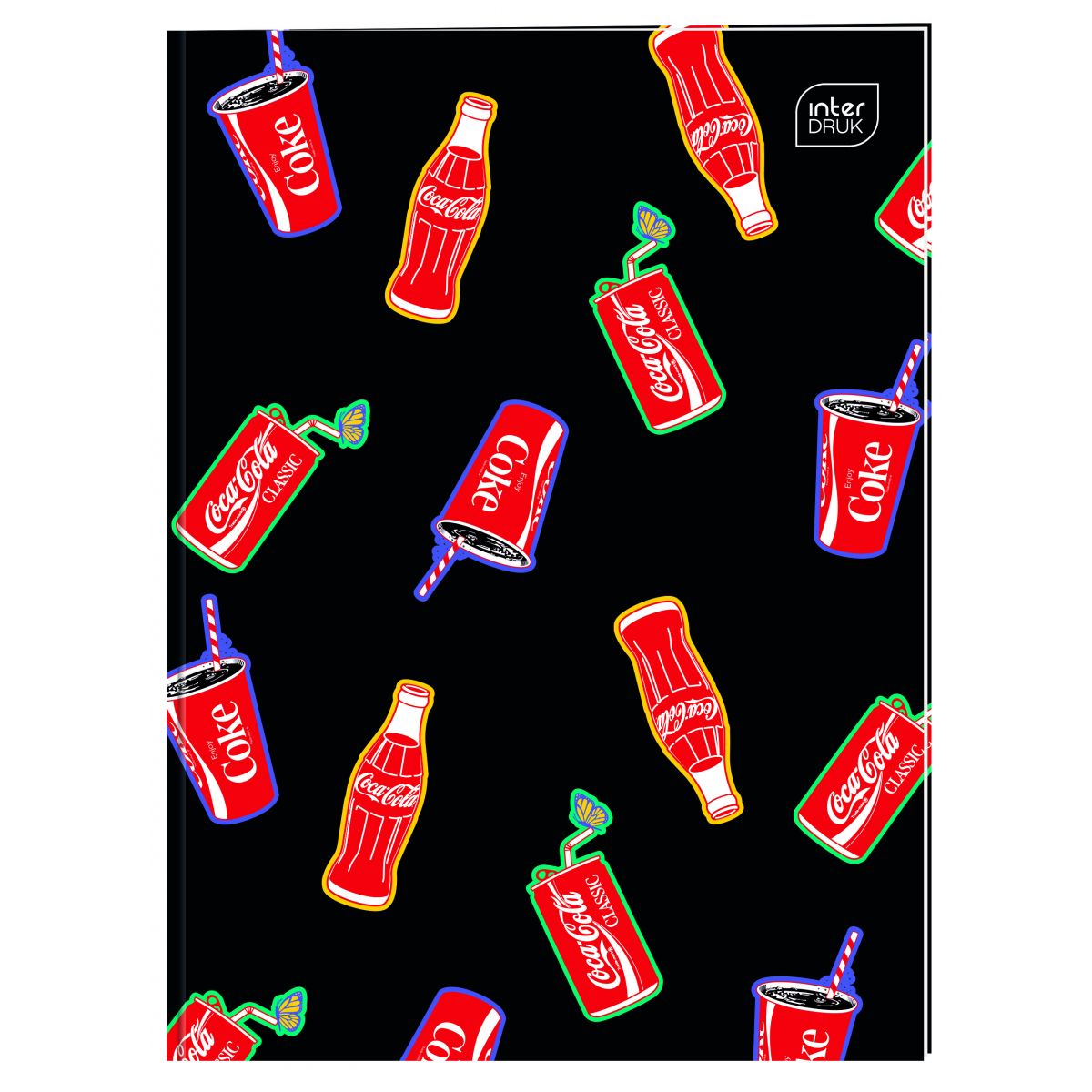 Zeszyt COCA COLA MAT+UV A4 32k. 70g krata Interdruk