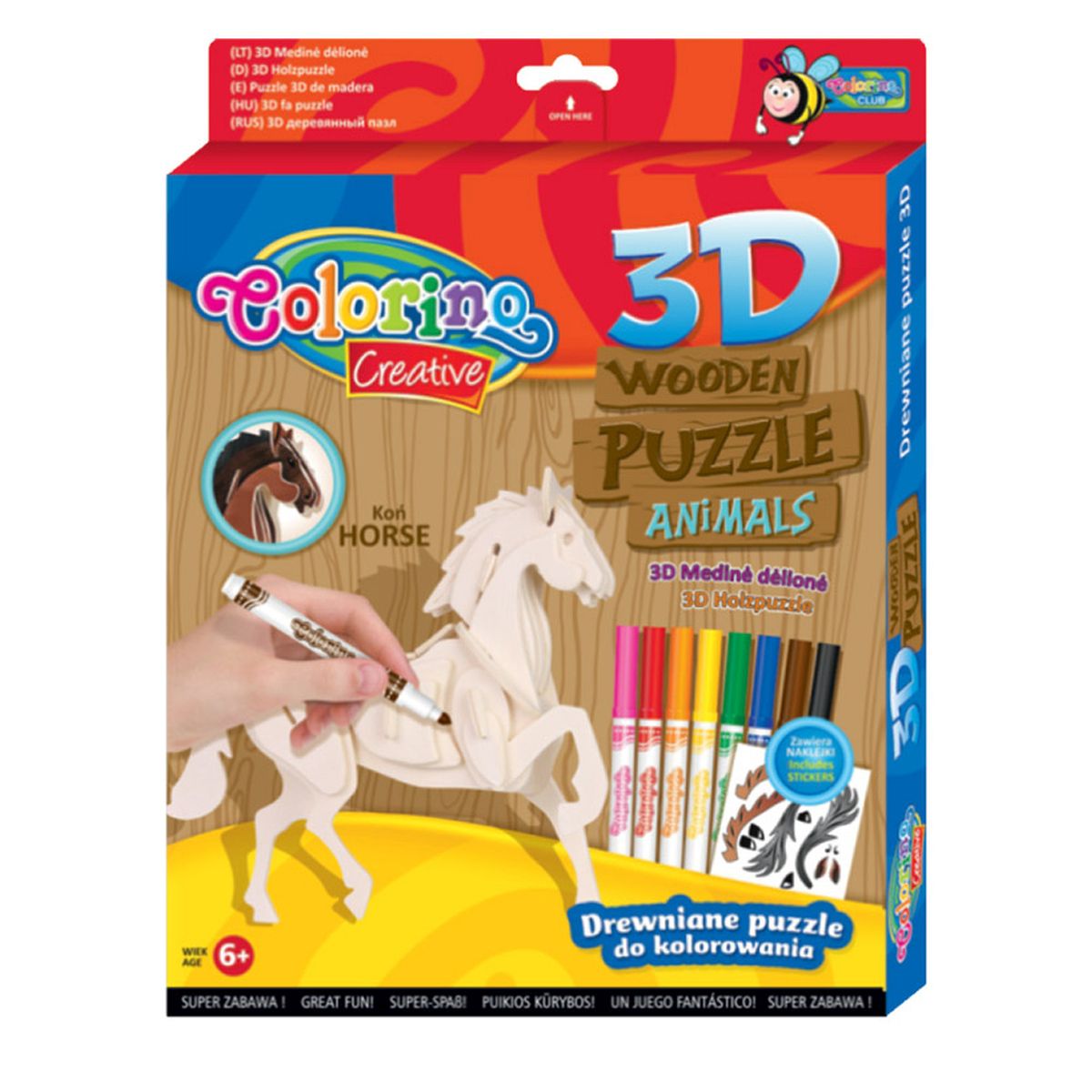Puzzle Colorino drewniane Patio (32490)