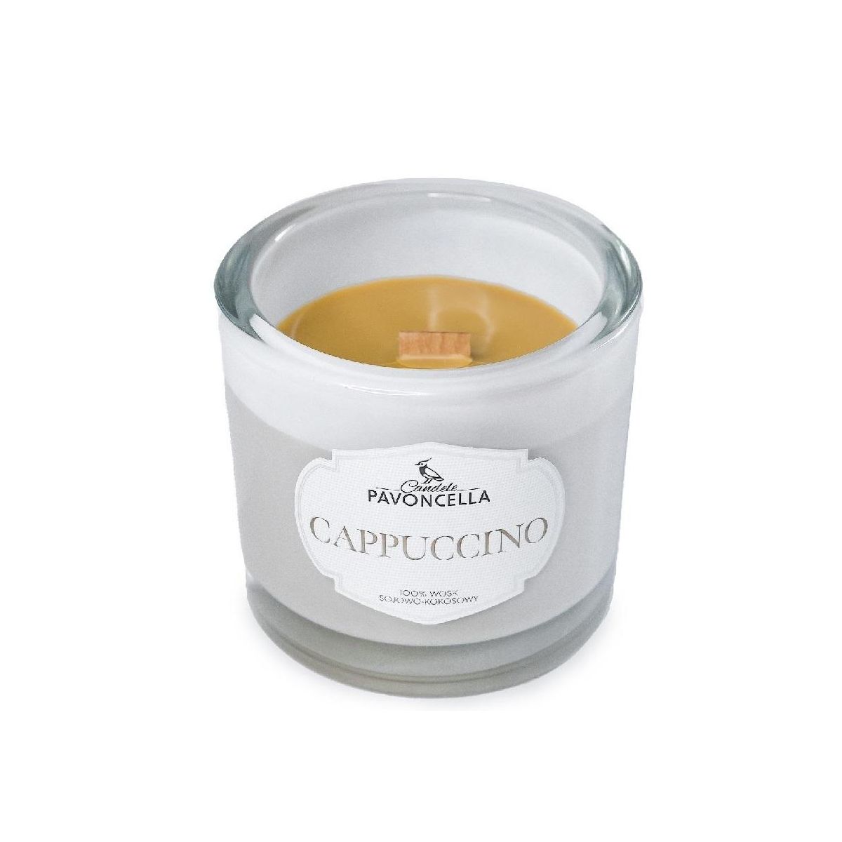 Świeczka ozdobna Pavoncella Classico Cappuccino biała 170g (5905711530479)