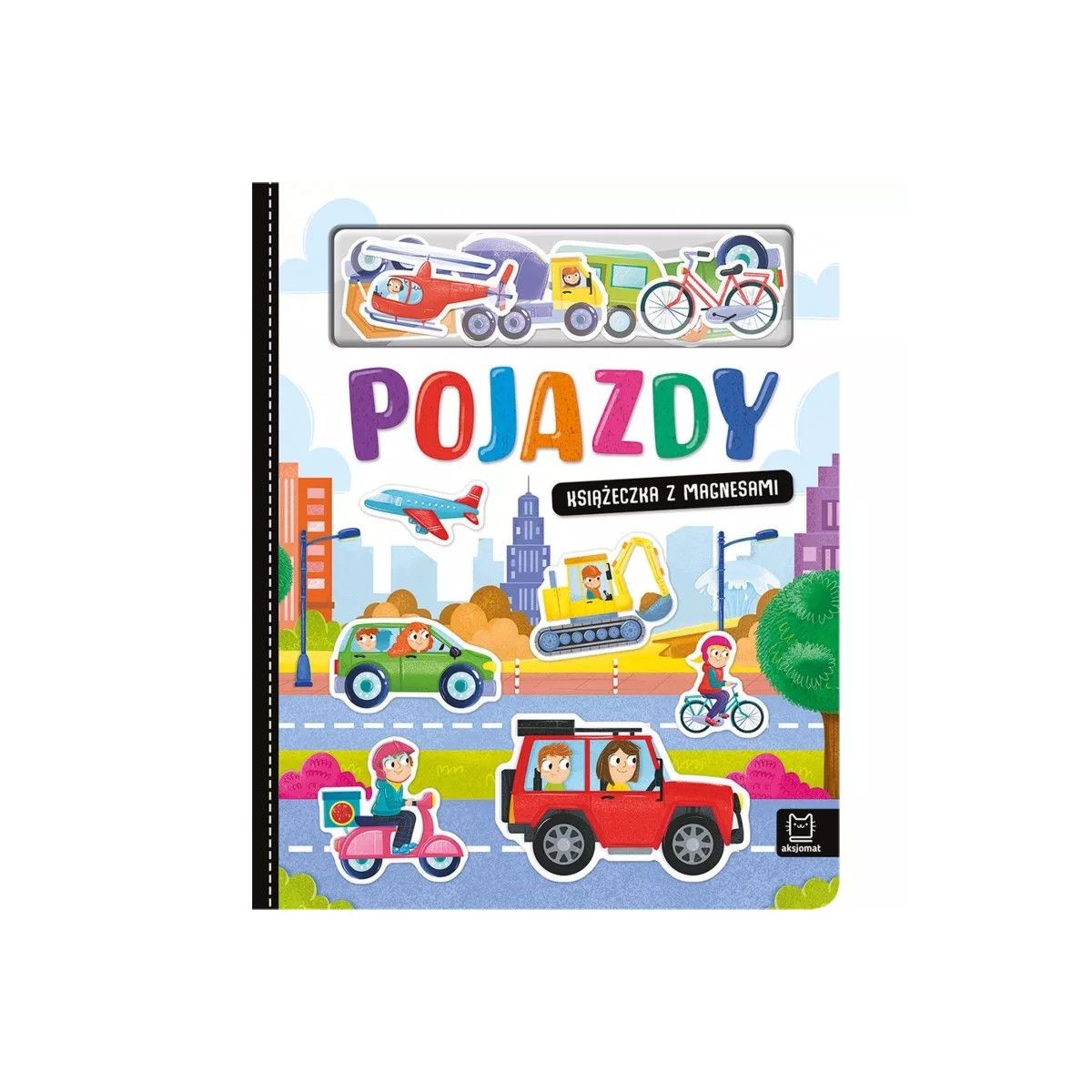 Książka dla dzieci Pojazdy. Książeczka z magnesami