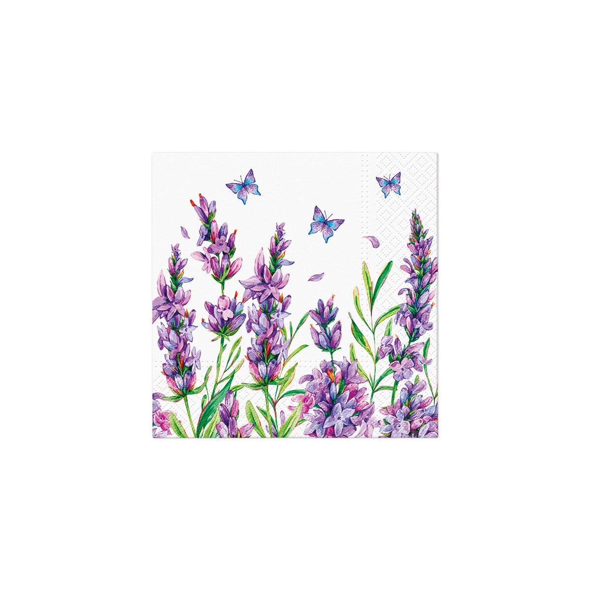 Serwetki Paw Lavender Butterfly mix nadruk bibuła [mm:] 330x330 (TL125200)