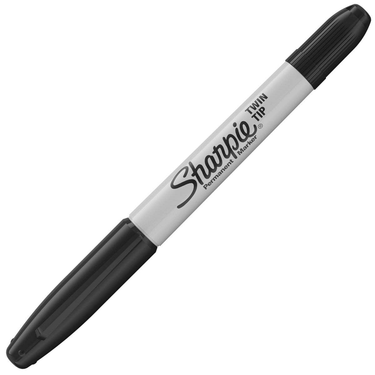 Marker permanentny Sharpie TWIN TIP, czarny okrągła końcówka (S0811100)