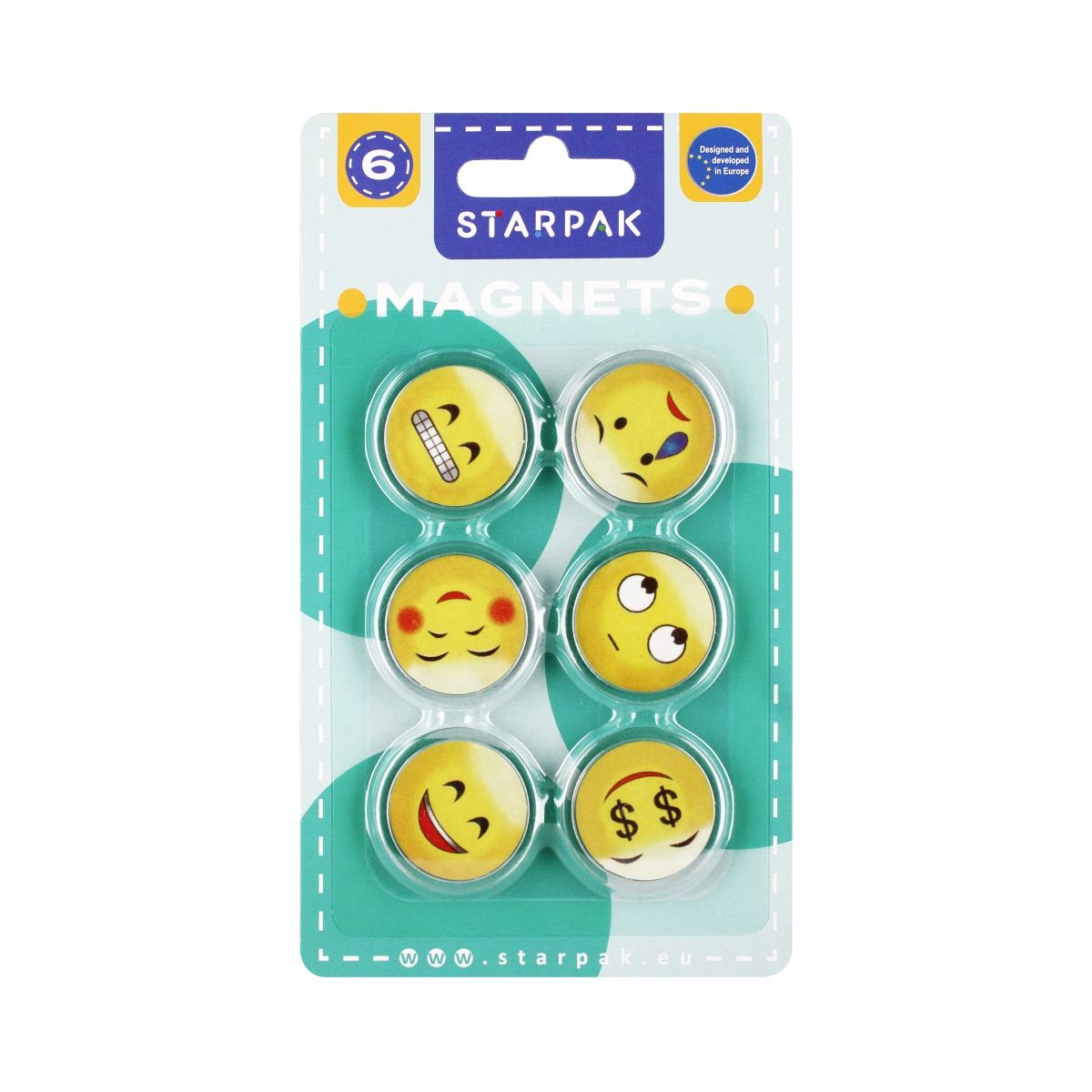 Magnes Starpak żółty (528365) 6 sztuk