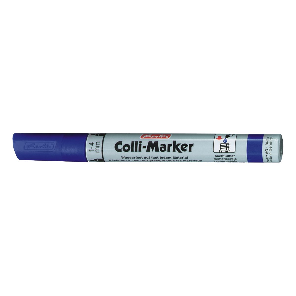 Marker permanentny Herlitz Colli-Marker 9566720, niebieski 1,0-4,0mm okrągła końcówka (300022607)