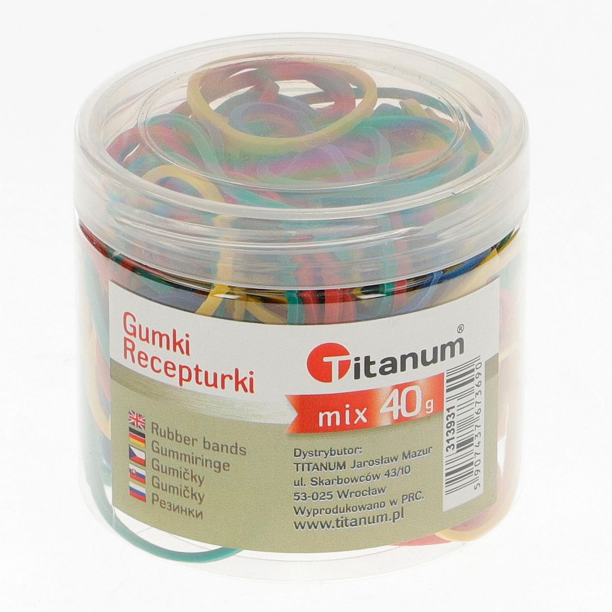 Gumki recepturki Titanum mix 40g śr. (mix)mm