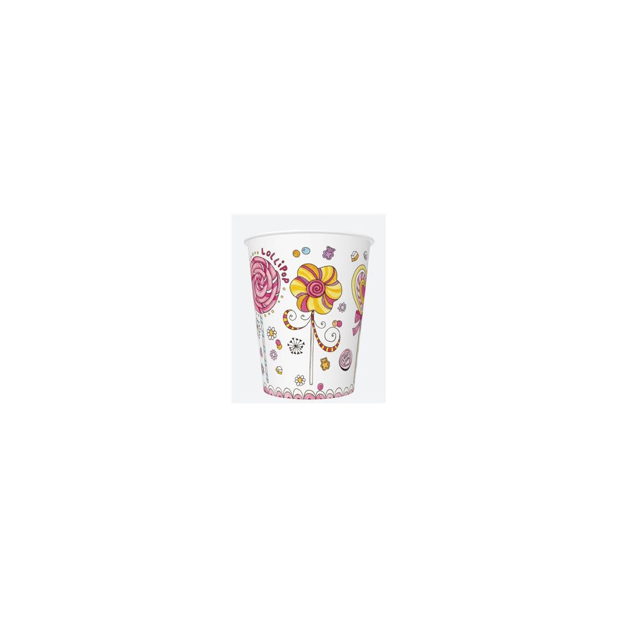 Kubek jednorazowy Pol-mak daisy papier 250ml (01)