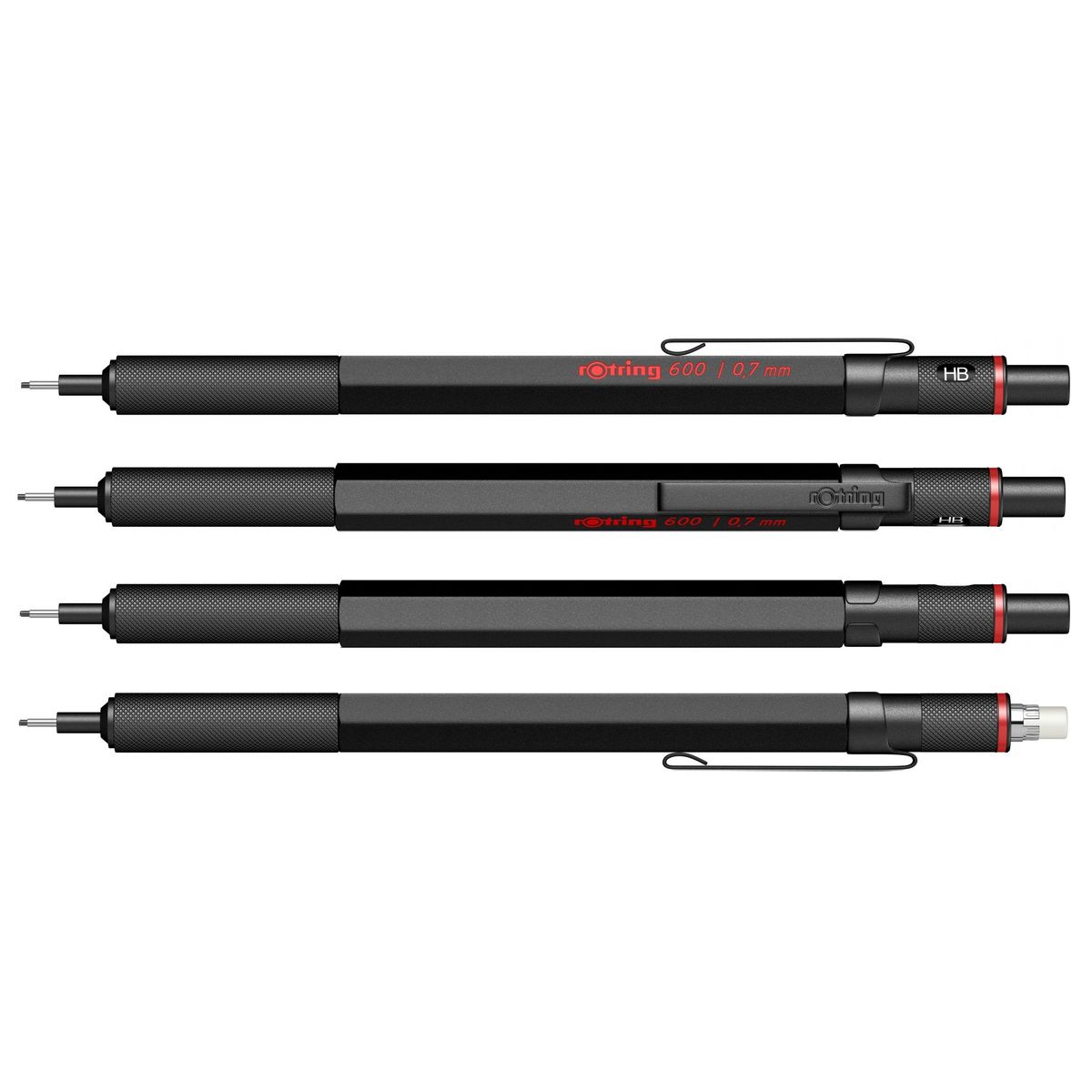 Ołówek automatyczny Rotring 600 czarny 0,7mm (1904442)