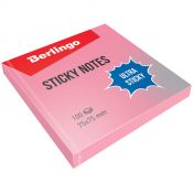 Notes samoprzylepny (karteczki) Berlingo różowy 100k [mm:] 75x75 (270294)
