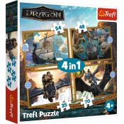Puzzle Jak Wytresowac Smoka Podróże 4w1 el. Trefl (34678)