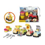 Masa plastyczna dla dzieci z autem 4 wzory mix Bigtoys (BPLA7155)