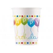 Kubek jednorazowy Godan Birthday Streamers papier 200ml (93461)