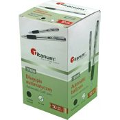 Długopis olejowy automatyczny czarny 0,7mm Titanum (BPGBLACK ECONOMY)