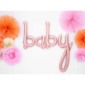 Balon foliowy Partydeco Baby, różowe złoto, 73,5x75,5cm 30cal (FB42M-019R)