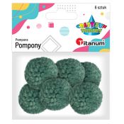 Pompony Titanum Craft-Fun Series pastelowe szmaragdowy 6 szt (DIY19308)