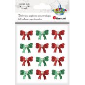 Ozdoba papierowa Craft-Fun Series Kokardki z kryształkiem Titanum (DIY-XM(501))