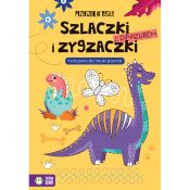 Książeczka edukacyjna Zielona Sowa przedszkolak rysuje. Szlaczki i zygzaczki z Dinozaurem