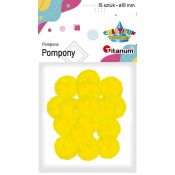 Pompony Craft-Fun Series żółte 15 szt Titanum