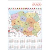 Kalendarz ścienny (401000) k:2915-377 MAPA plakatowy 607mm x 880mm Lucrum (PL15)