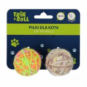 Gadżet Piłka dla kota 4cm 2szt Trik Roll (560723)