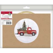 Zestaw kreatywny Craft-Fun Series Zestaw do haftowania - czerwony pick-up z choinką Titanum (25YY0512(1-6#))