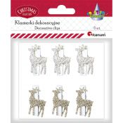 Ozdoba drewniana Titanum Craft-Fun Series klamerki XMAS renifery (19BR0409-1)