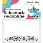 Oczy samoprzylepne Titanum Craft-Fun Series ruchome 5mm