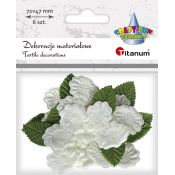 Ozdoba materiałowa Titanum Craft-Fun Series kwiaty gardenii (BY132)