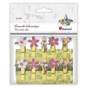 Ozdoba drewniana Titanum Craft-Fun Series klamerki Kwiatki (MTCR-WDC966)