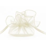 Organza Partydeco Woreczki z organzy, kremowy, 25cm (WRG6-079-10)