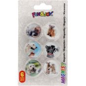 Magnes Fun&Joy PIES I KOT okrągły mix śr. 30mm 6 sztuk