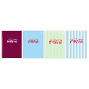 Kołozeszyt (kołonotatnik) COCA COLA SOFT TOUCH A6 80k. 70g krata Interdruk