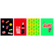 Zeszyt COCA COLA MAT+UV A5 32k. 70g trzy linie Interdruk