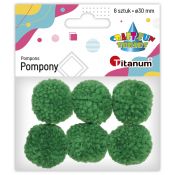 Pompony Titanum Craft-Fun Series zielone 6 szt