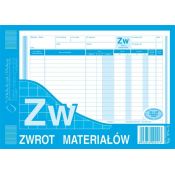 Druk samokopiujący Michalczyk i Prokop ZW zwrot materiałów A5 80k. (374-3)
