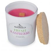 Świeczka ozdobna Pavoncella Classico Fresh Raspberry biała 135 g (5905711530738)